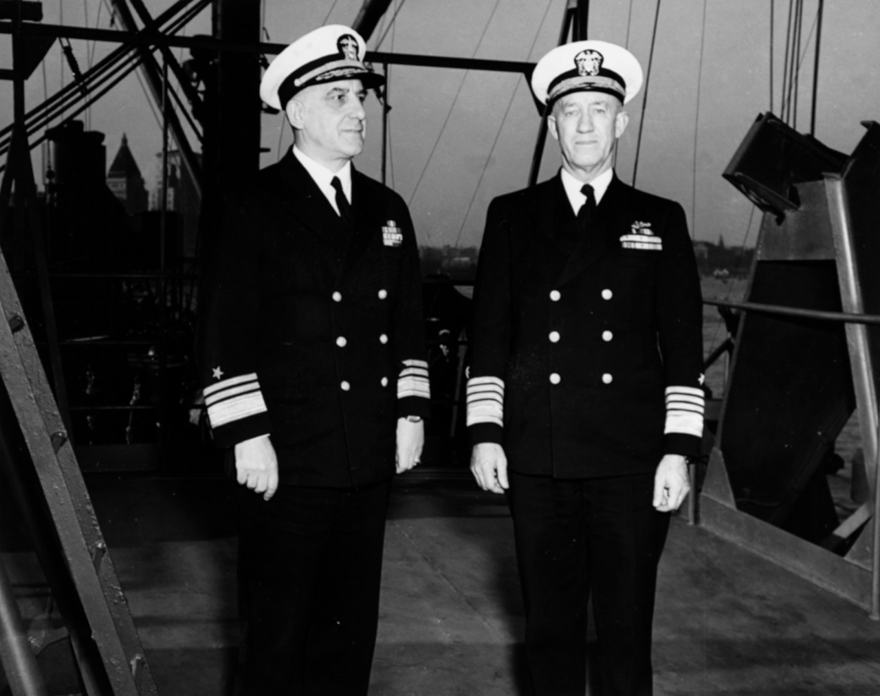 Photo #: 80-G-358247  Vice Admiral Daniel E. Barbey, USN (left) and Admiral Charles M. Cooke, Jr., USN