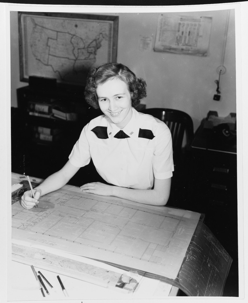Photo #: 80-G-42811  Ensign Kathleen Lux, USNR(W) (Civil Engineer Corps)