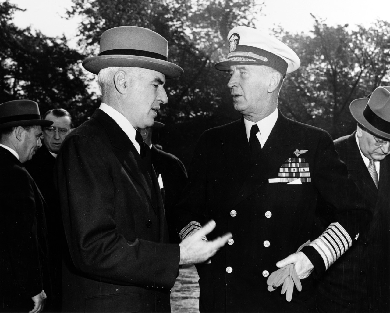 FADM Ernest J. King, Chief of Naval Operations, and Edward R. Stettinius, Secretary of State
