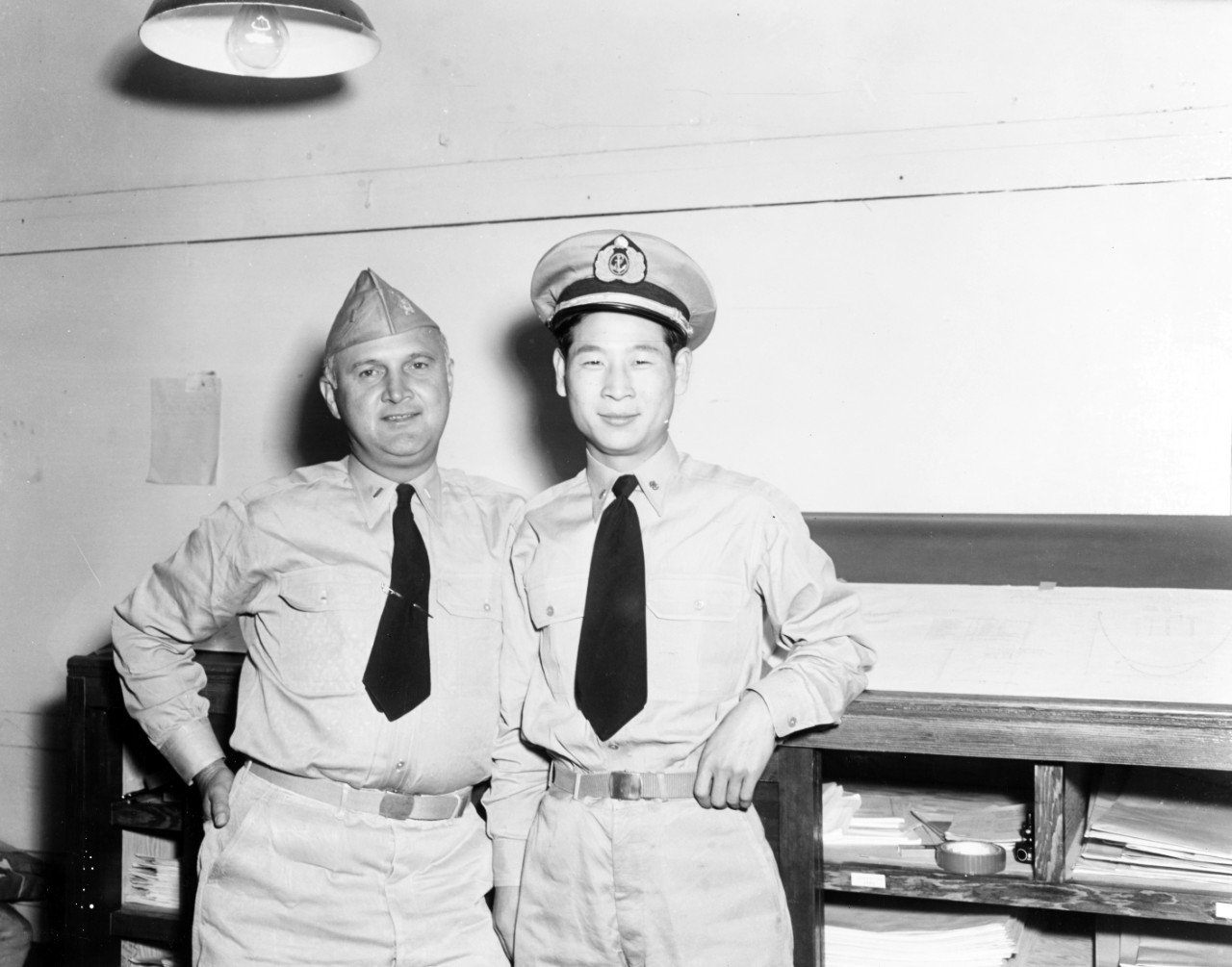 Photo #: 80-G-424557  Lieutenant(Junior Grade) Alvin L. Short, USN Lieutenant Commander Kyu Nam Chu