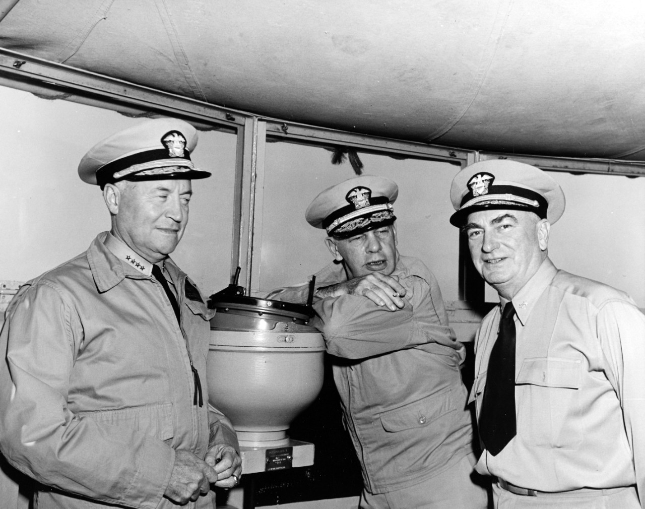 Photo #: 80-G-431388  Admiral Forrest P. Sherman, USN, Chief of Naval Operations (left)  