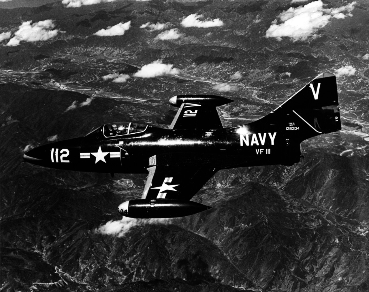 Photo #: 80-G-630472  Grumman F9F-5 &quot;Panther&quot; jet fighter