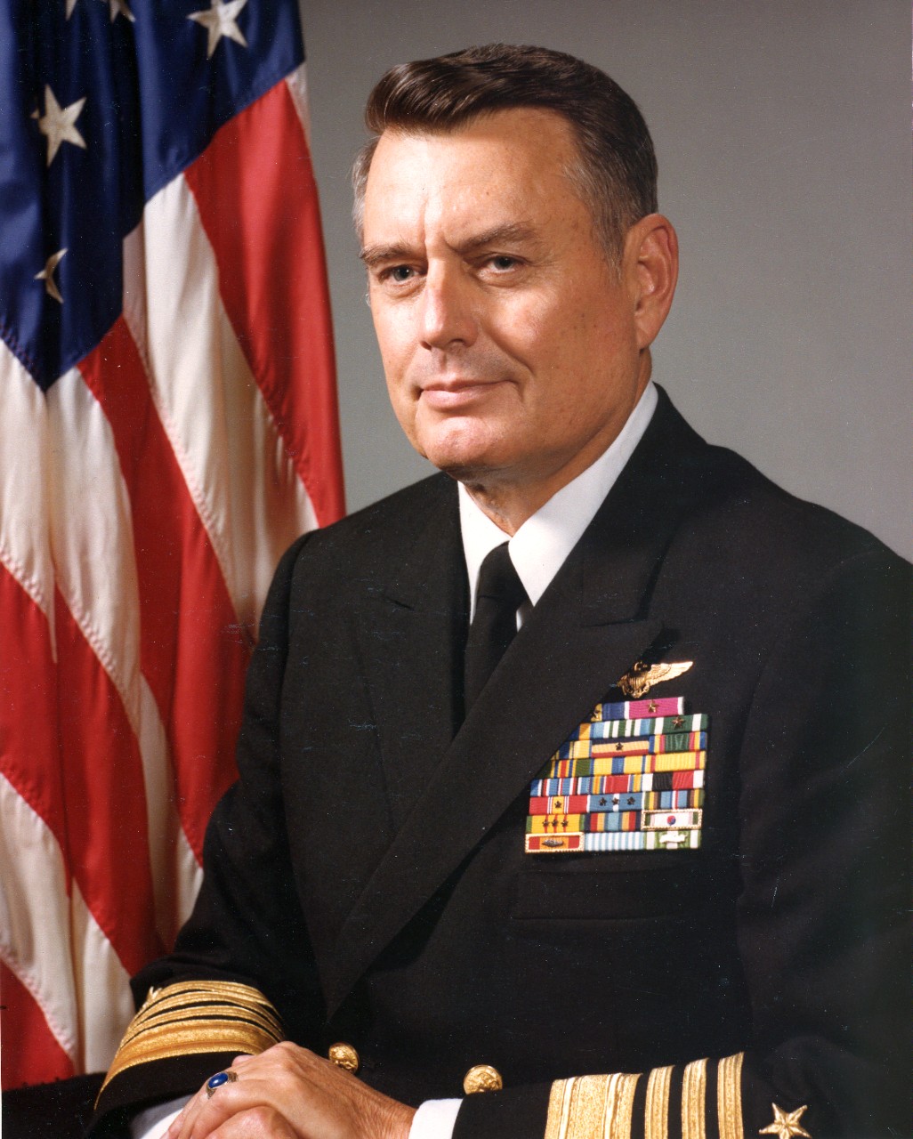 Vice Chief of Naval Operations (VNCO) Admiral William N. Small, July 9, 1981. 