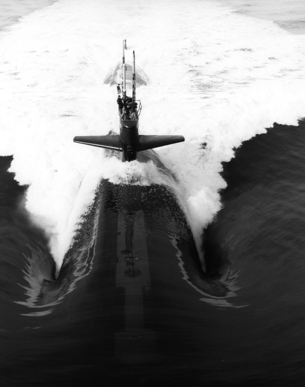 Nuclear powered attack submarine USS Atlanta (SSN-712) underway off Hamptons Roads, Virginia