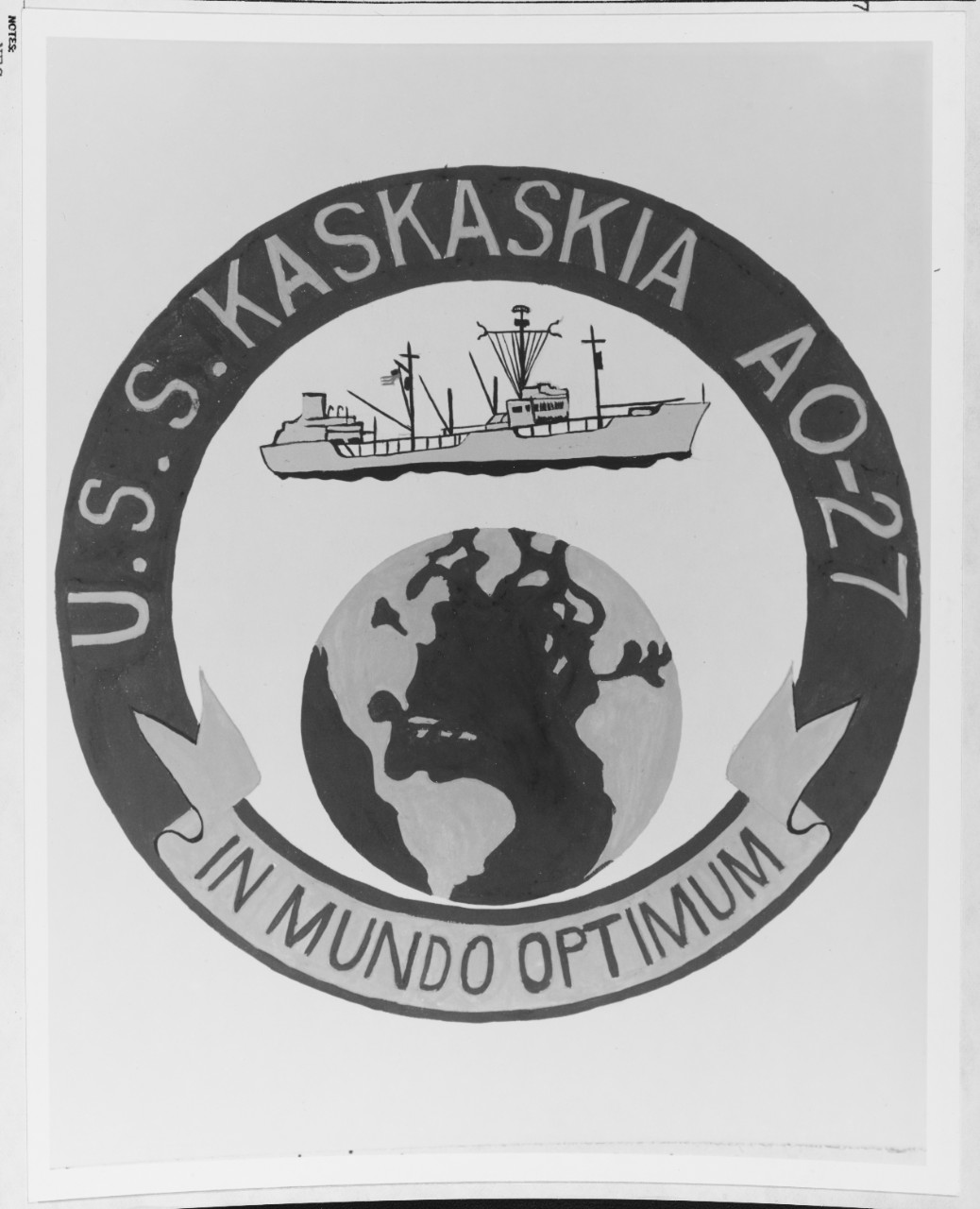 Photo #: KN-8700 Insignia of USS Kaskaskia (AO-27)