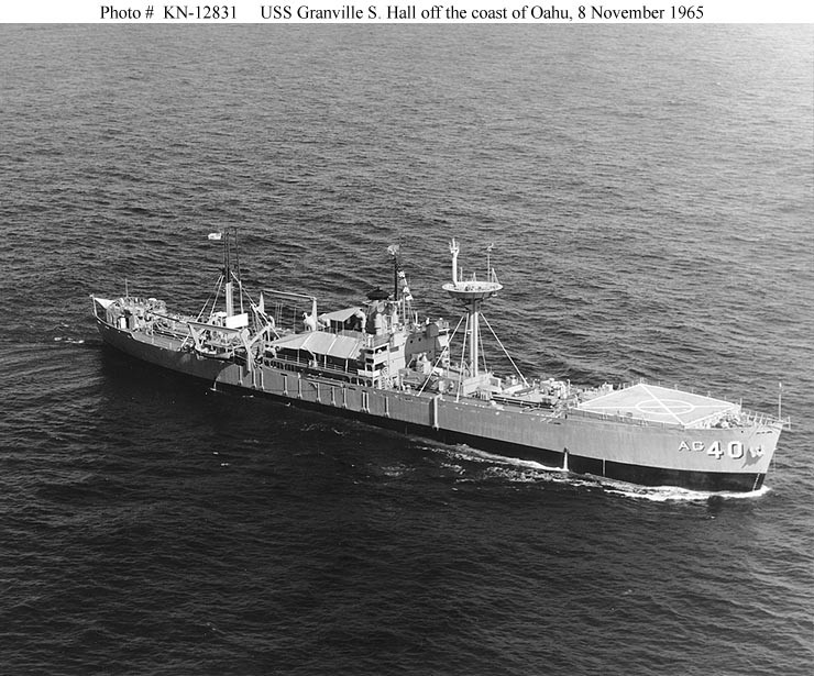 Photo #: KN-12831  USS Granville S. Hall (YAG-40)