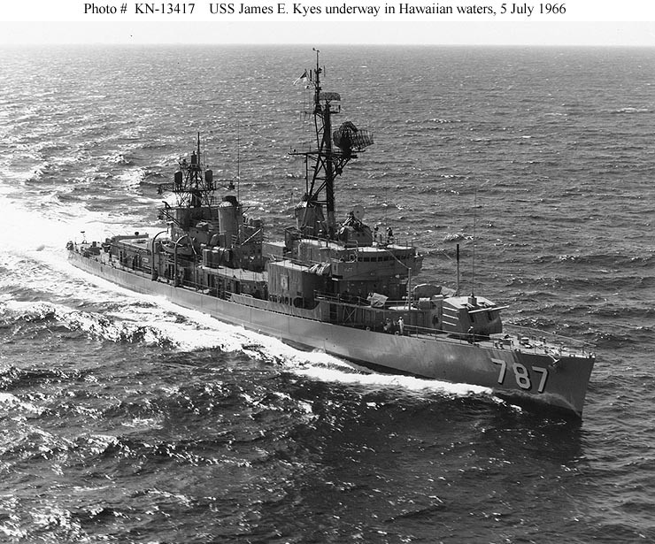 Photo #: KN-13417  USS James E. Kyes (DD-787)