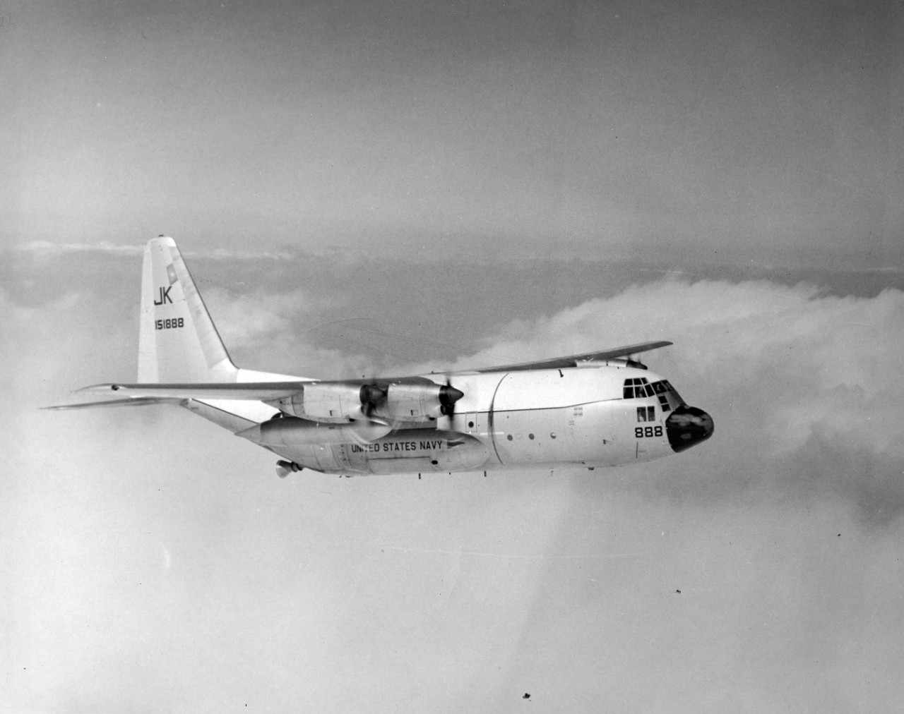 Naval Air Station, Patuxent River, MD - an airborne C-130 Hercules Transport Aircraft. April 16, 1967. 