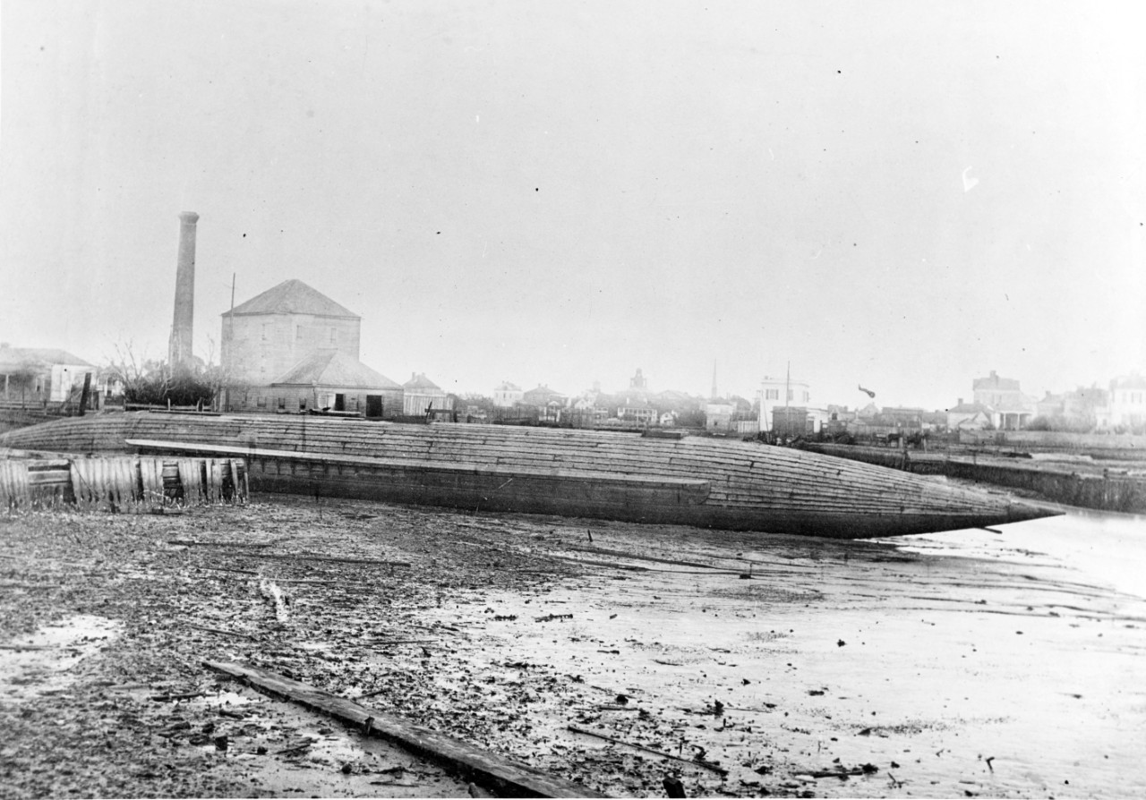 Photo #: 165-C-750  Enlarged Confederate &quot;David&quot;-type Steamship
