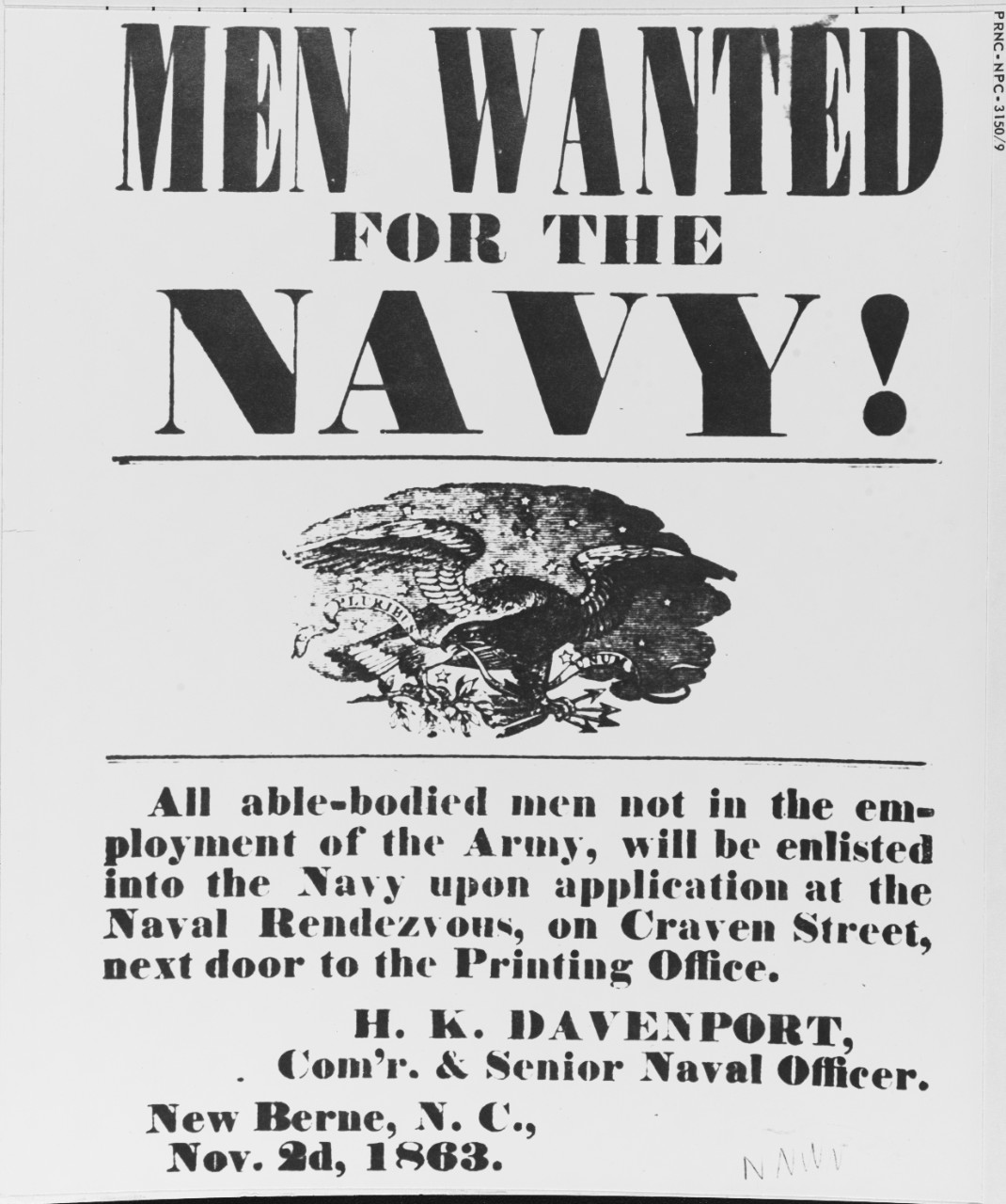 Photo #: 45-X-10  Civil War U.S. Navy Recruiting Poster