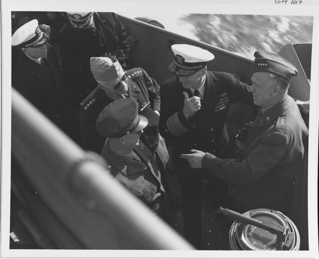 Photo #: SC 191528  U.S. Chiefs of Staff Visit the Normandy Beachhead, June 1944