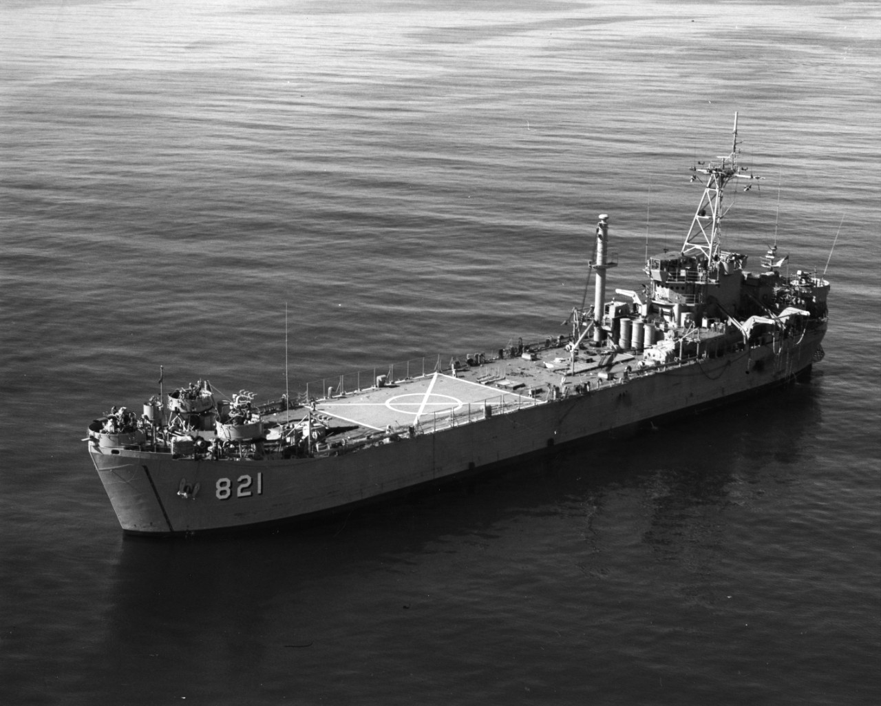 USS Harnett County (LST-821) off the coast of San Diego, California