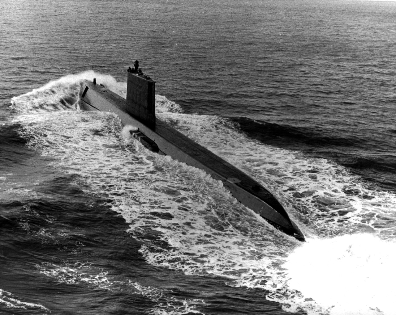<p>Groton, CT - the nuclear powered submarine USS Nautilus (SSN-571), during sea trials.</p>
