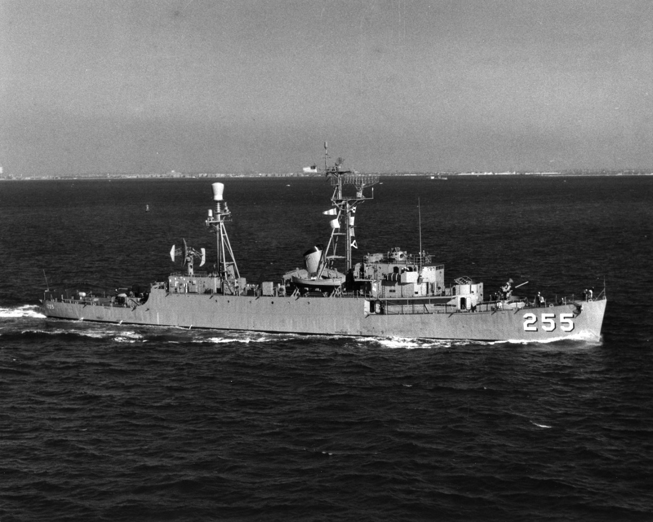 USS Sellstrom (DER-255), after conversion to a radar picket escort ship.