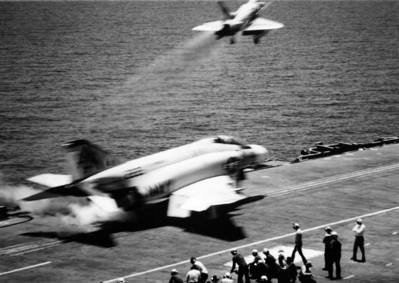 Launching of A-4 Skyhawk & F4B Phantom II 