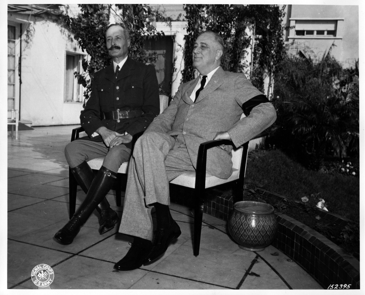 President Roosevelt with French General Henri Giraud