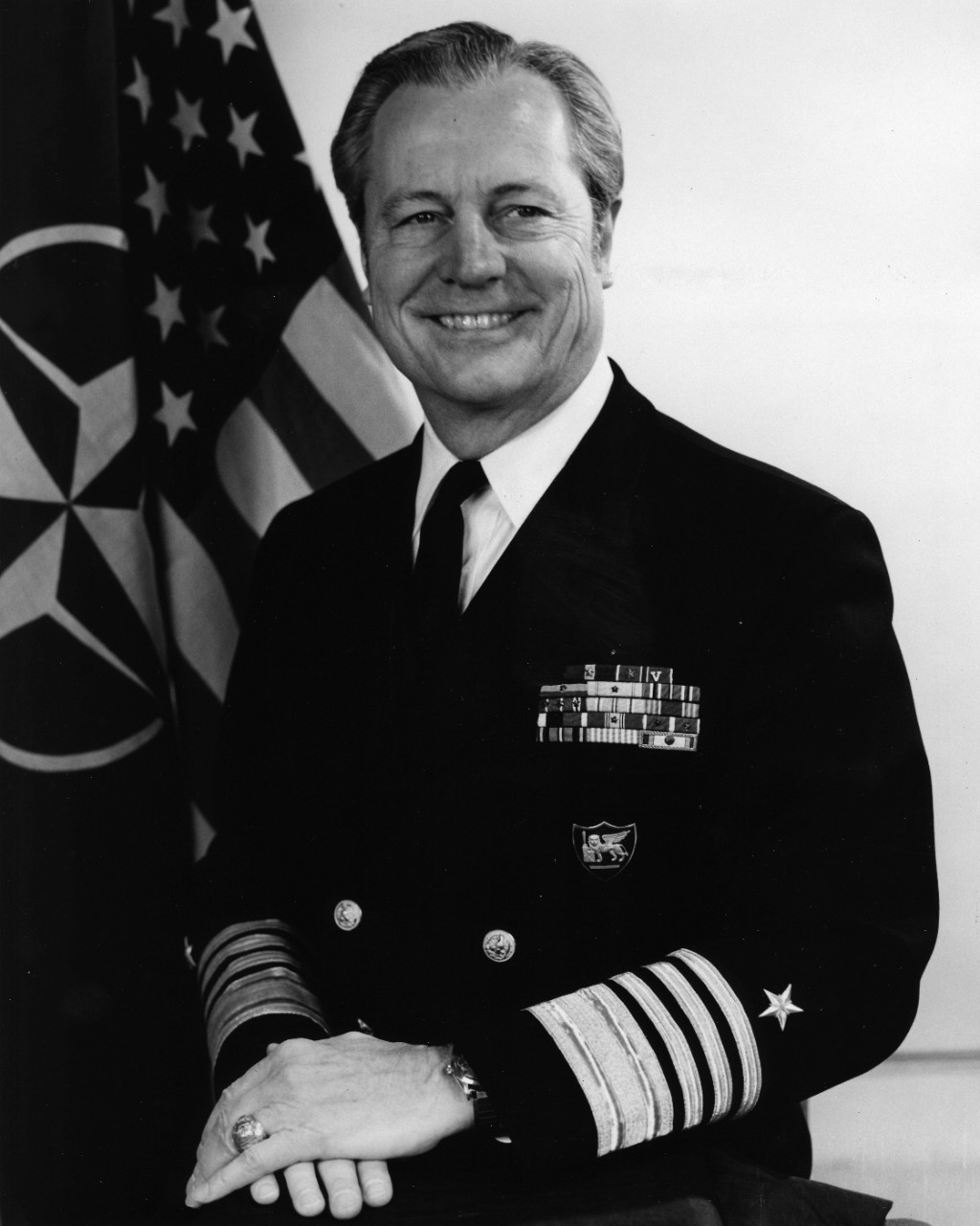 Admiral Means Johnston, Jr., USN, Commander in Chief, Allied Forces Southern Europe