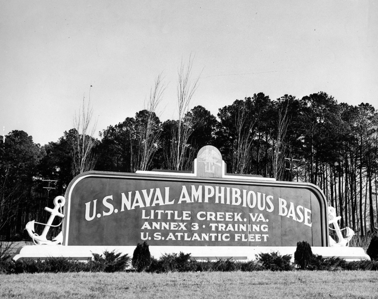 US Naval Amphibious Base, Little Creek, VA - main gate sign