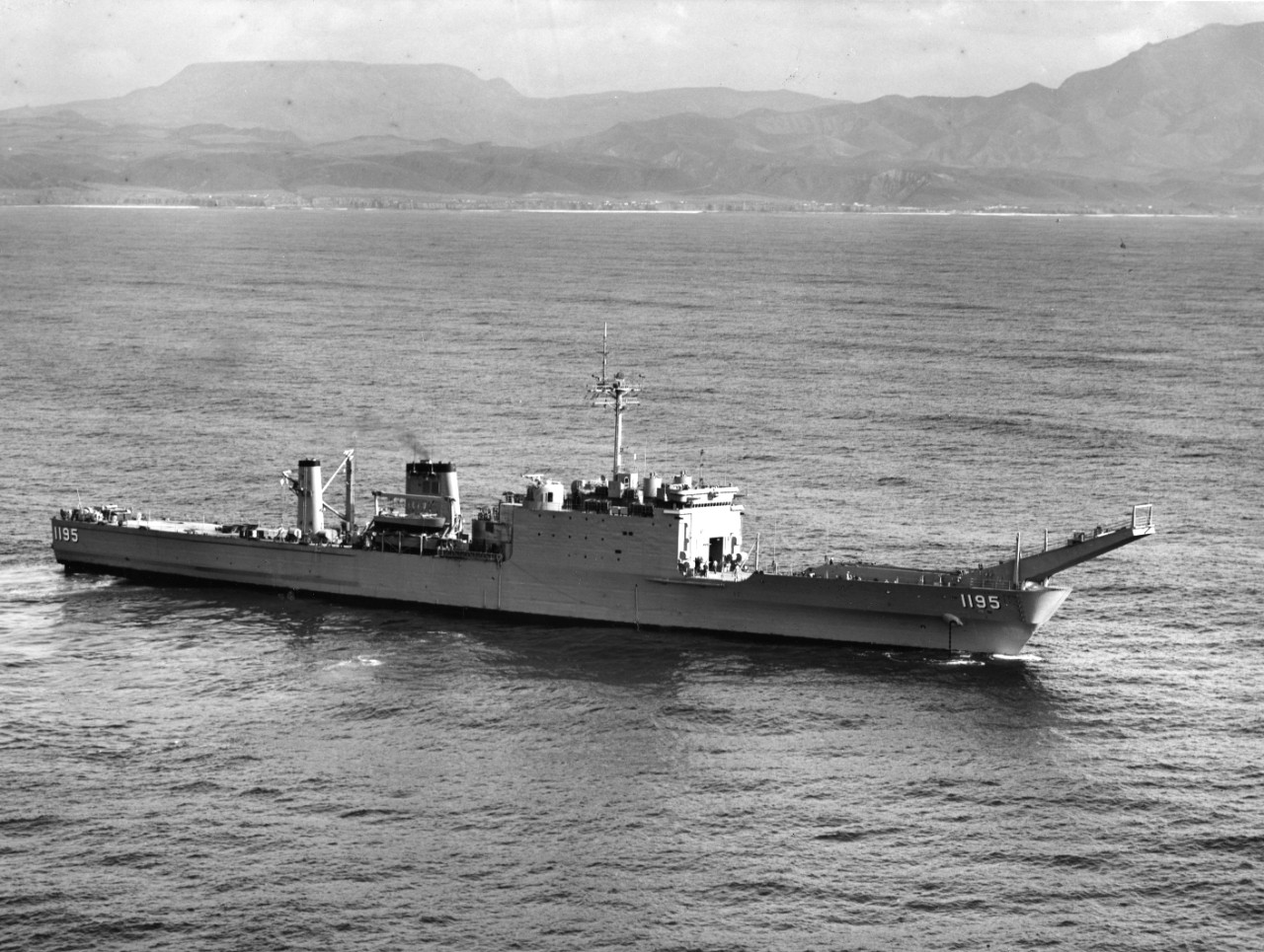 USS Barbour County (LST-1195) off the coast of southern California