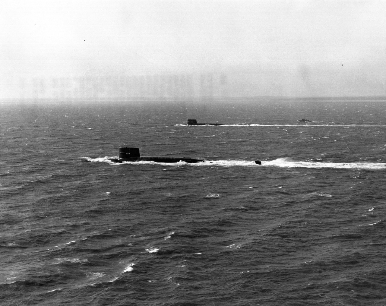 <p>L45-108-08-024 USS George Washington (SSBN-598) and USS Patrick Henry Underway (SSBN-599)</p>
