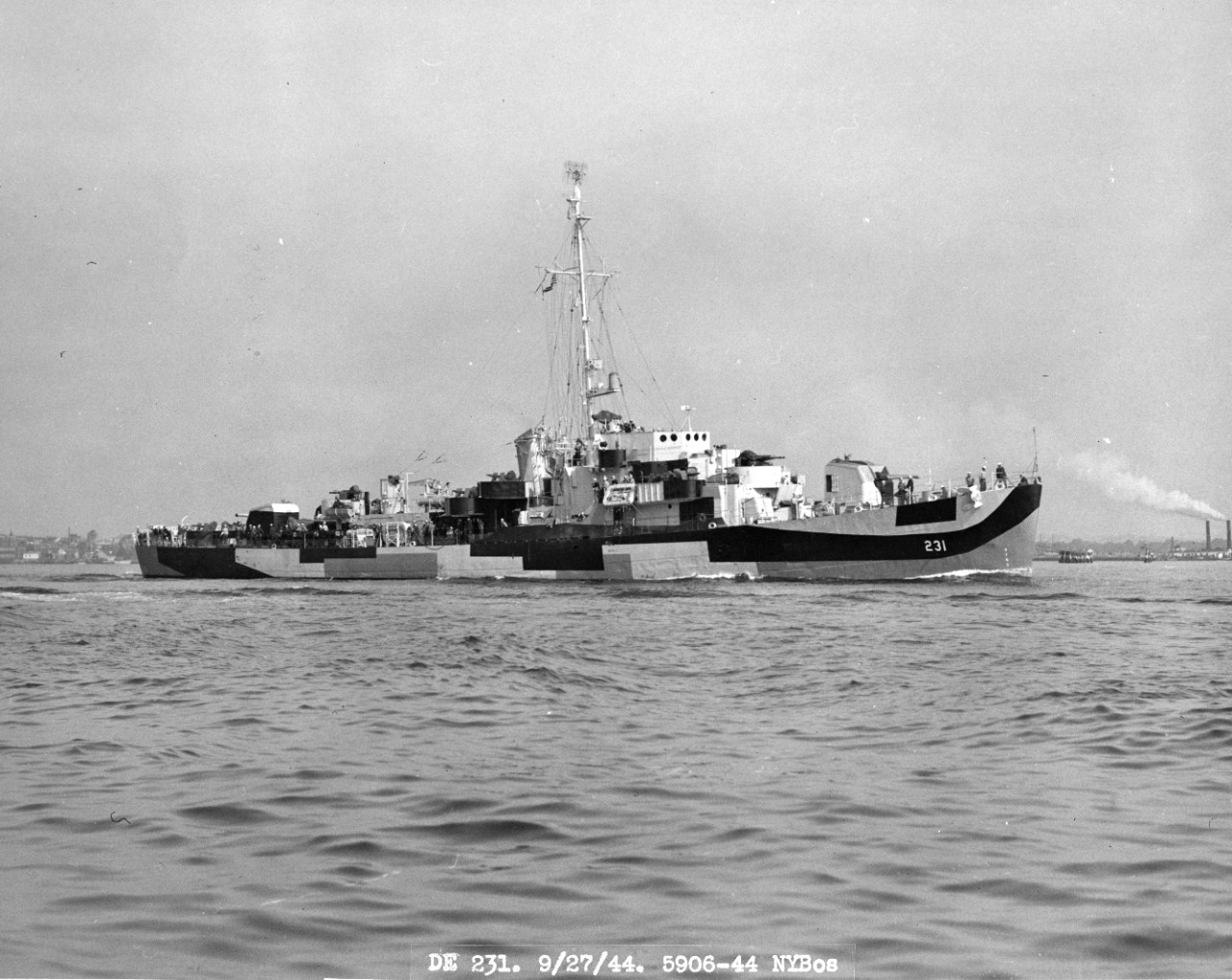 USS Hodges (DE-231), possibly off the Boston Navy Yard