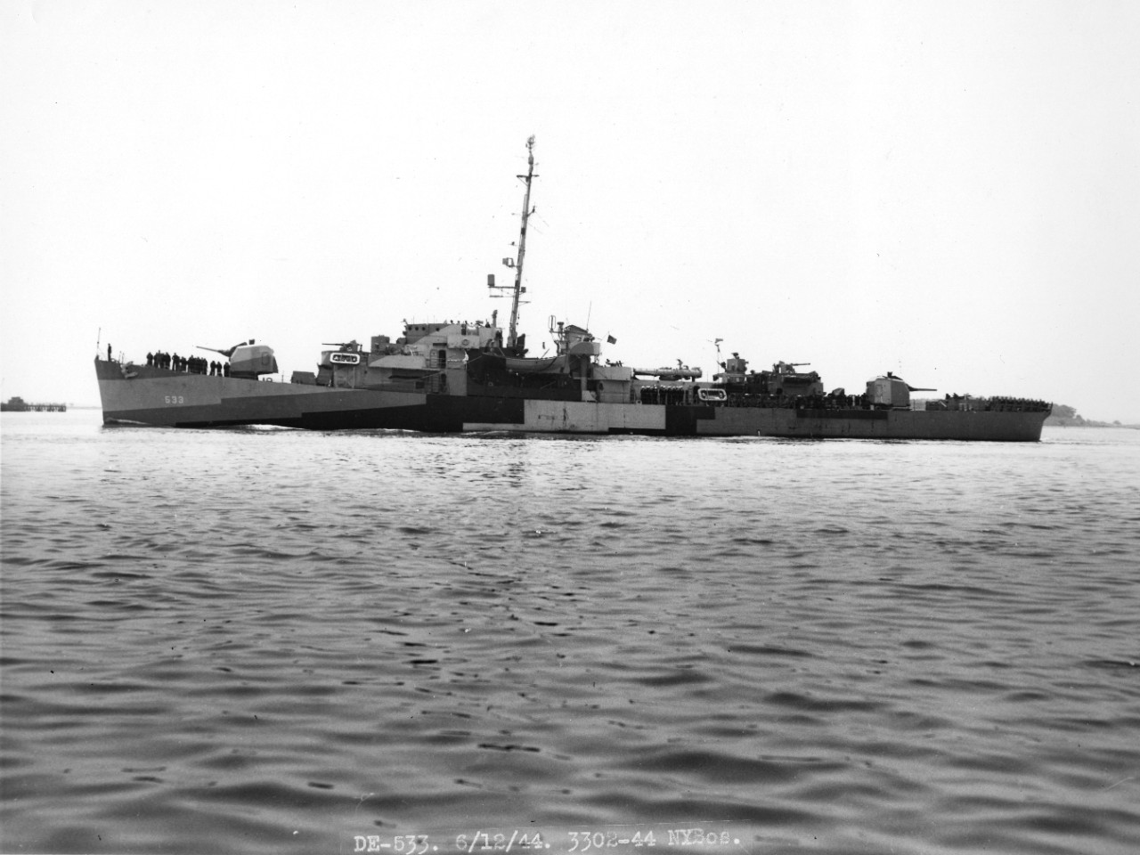 USS Howard F. Clarke (DE-533), possibly off Boston Navy Yard