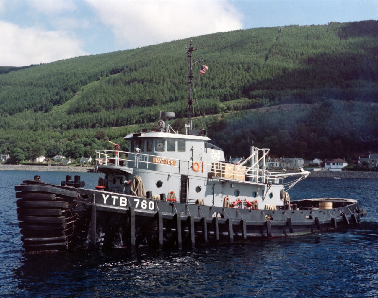 Large Harbor Tug Natick (YTB-760) in Holy Loch, Scotland