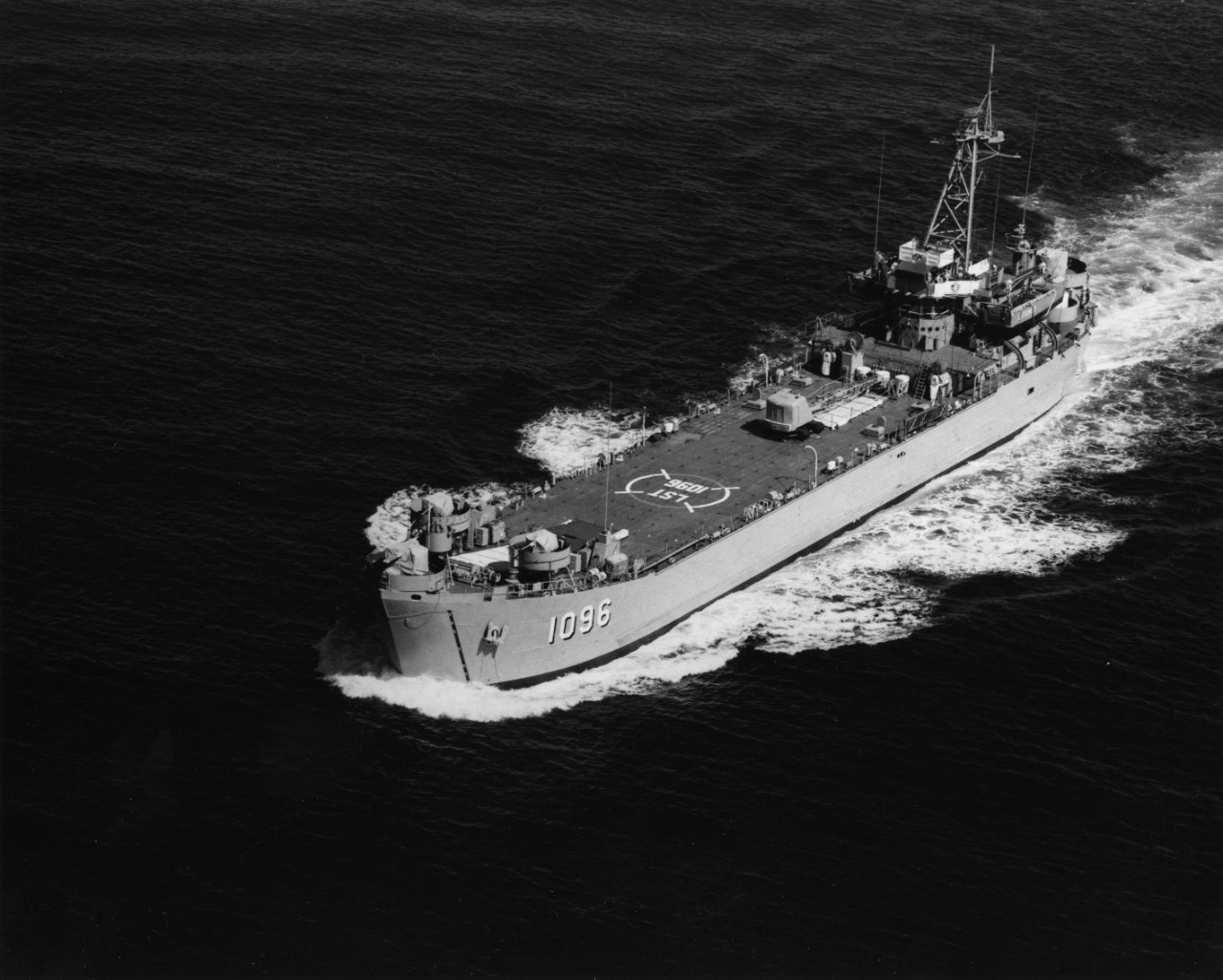 USS St. Clair County (LST-1096) off the coast of San Diego, California