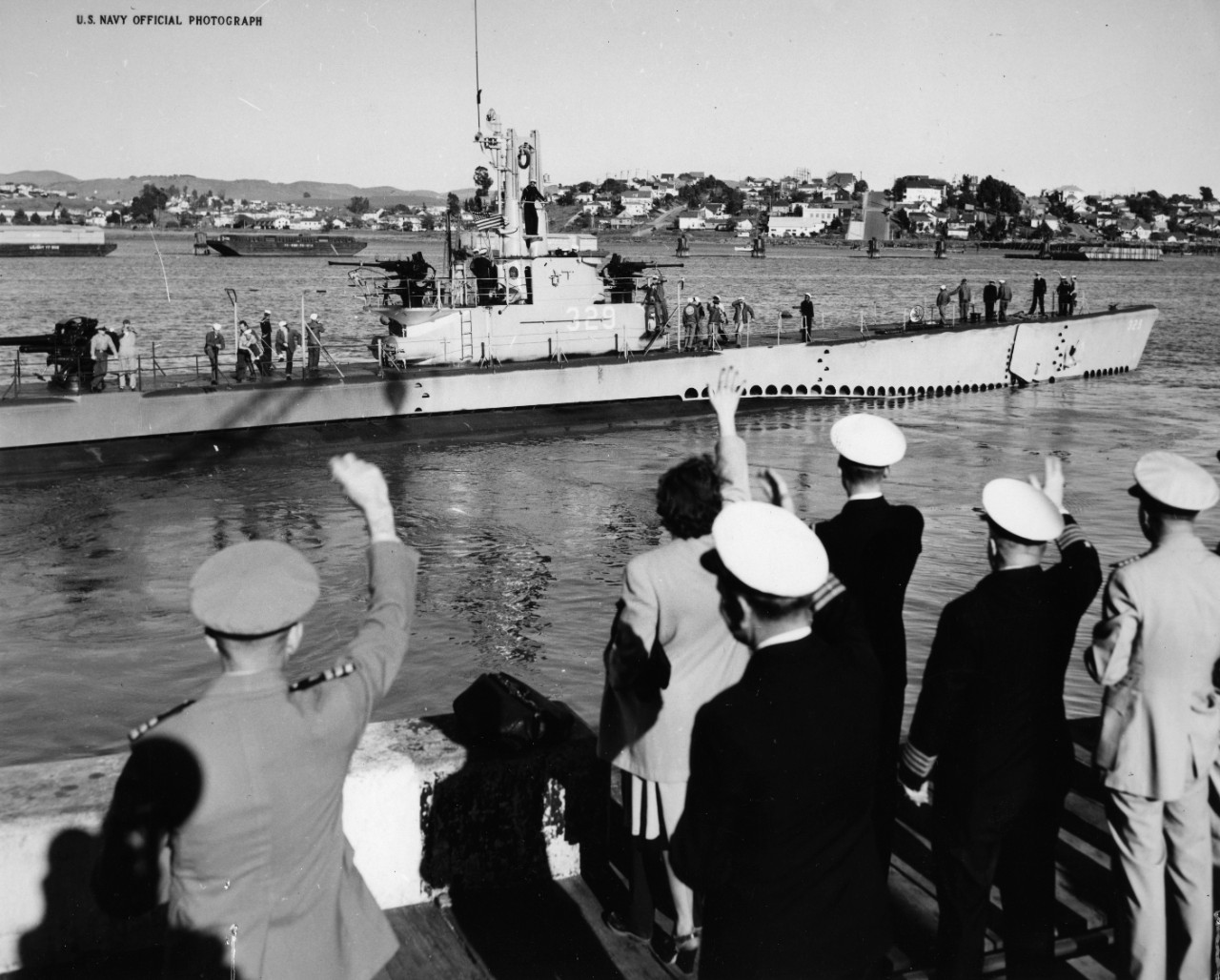 USS Chubb (SS-329) departs Mare Island Naval Shipyard, for transfer to the Turkish Navy