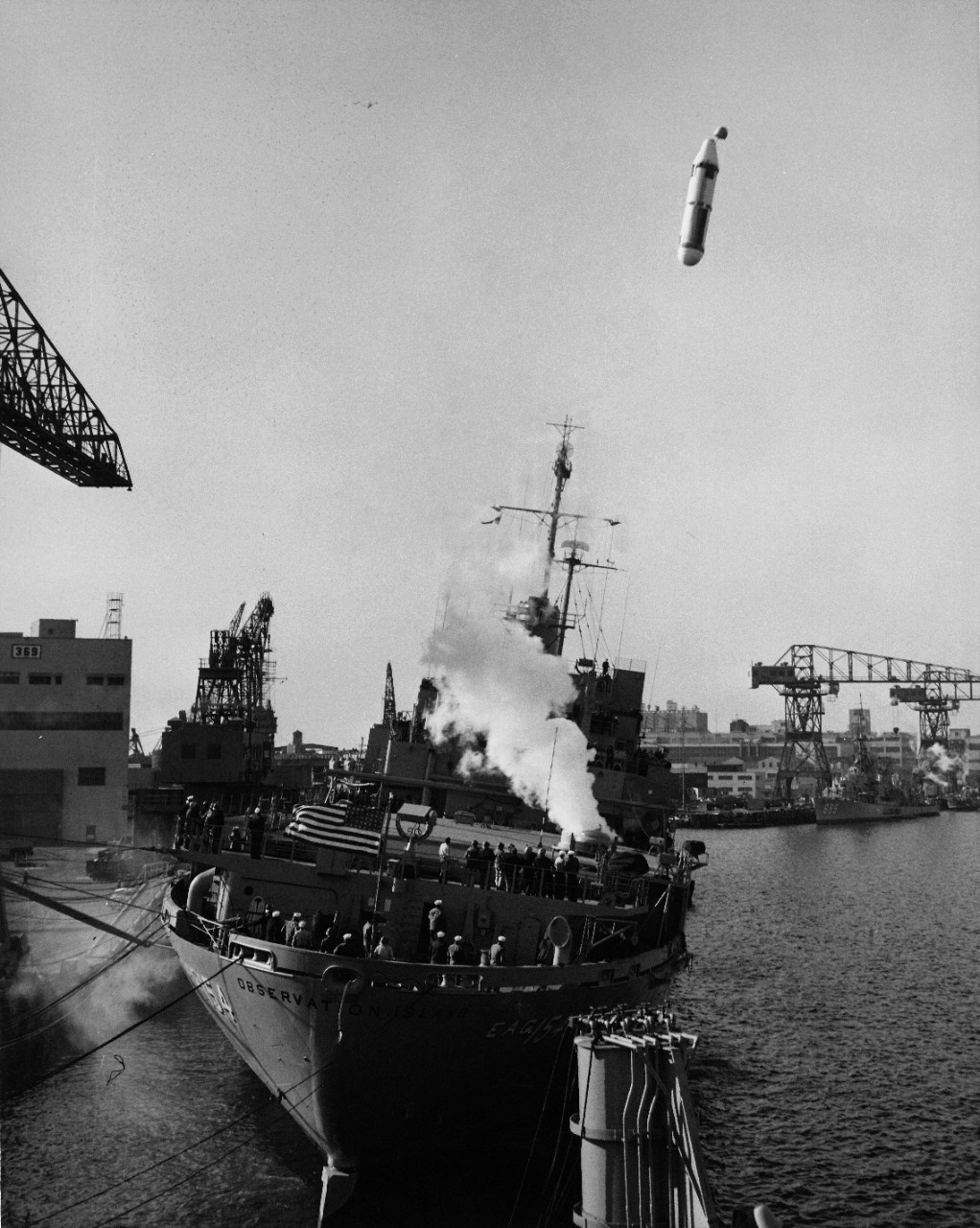 <p>L55-15.02.13 Dummy Polaris Test Firing at Portsmouth NSYD from USS Observation Island</p>
