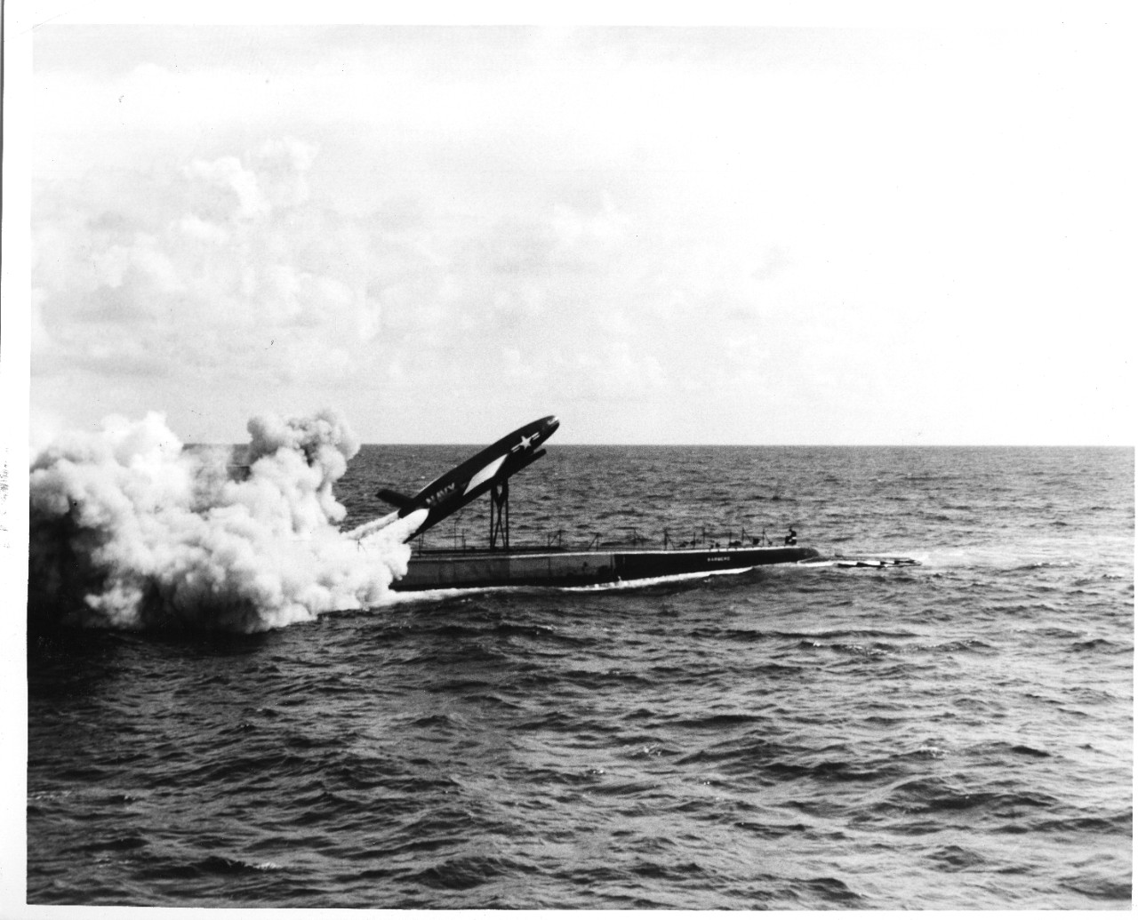<p>L55-16.3.10 Regulus Missile First Missile Mail launch from the USS Barbarro&nbsp;</p>
