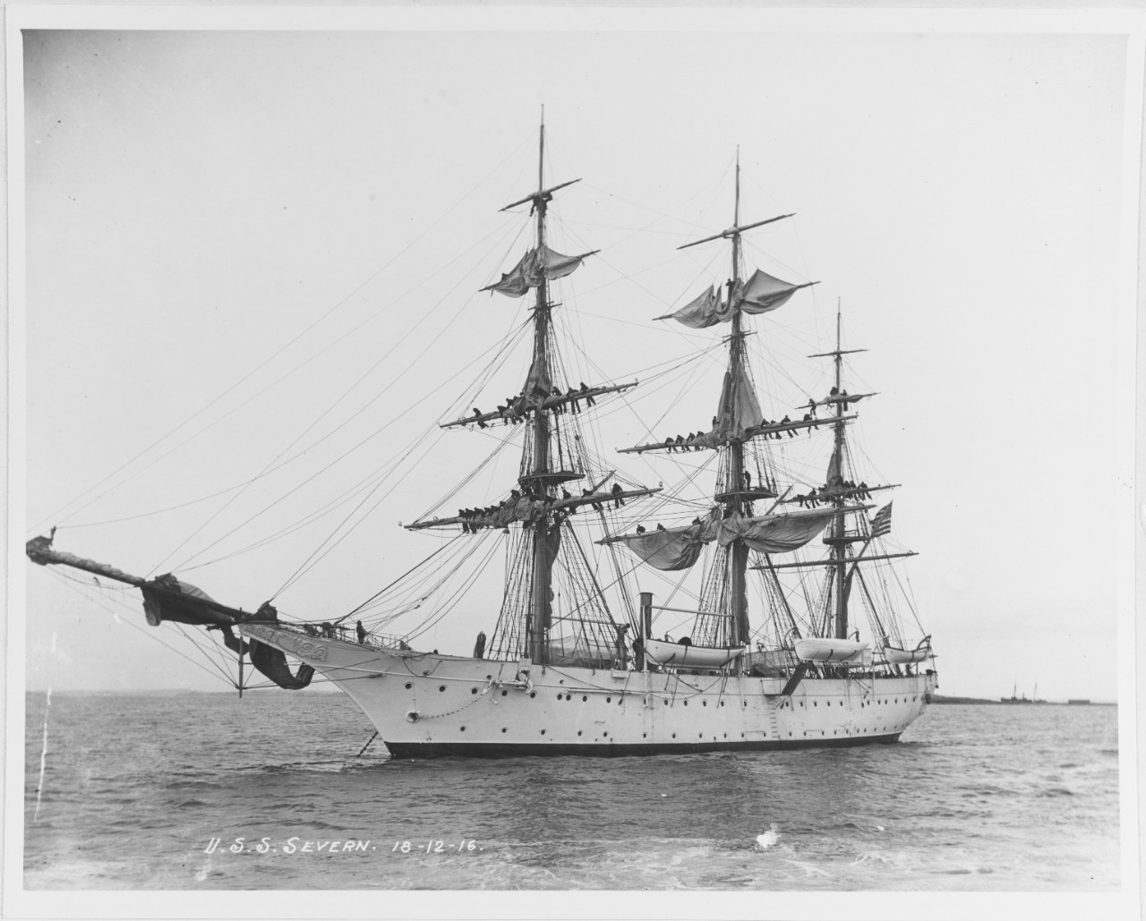 USS SEVERN (1899-1916), name changed from CHESAPEAKE, June 1905.