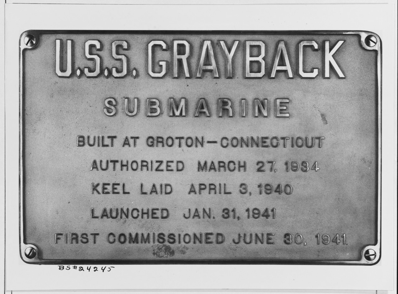 USS GRAYBACK (SS-208)