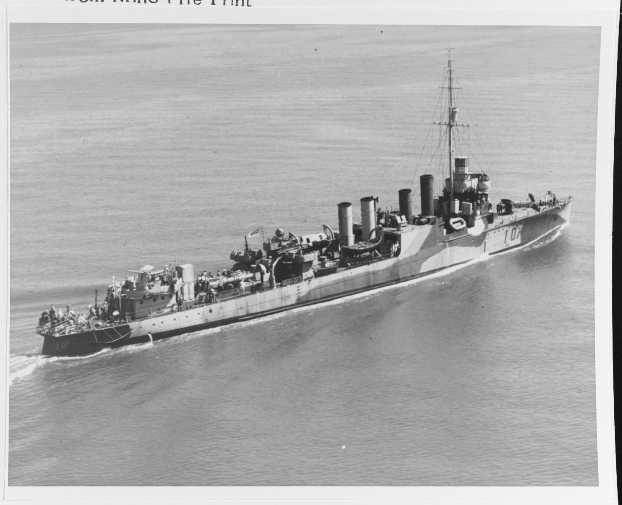 HMS ROXBURGH (I-07) (British Destroyer, ex-USS FOOTE, DD-169)