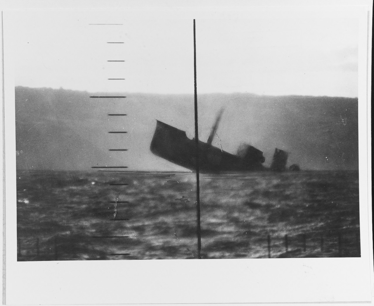 Sinking Japanese ship
