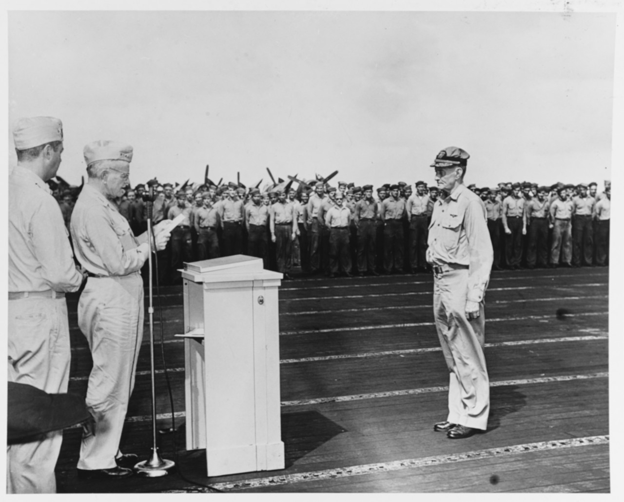 Vice Admiral John S. McCain, Sr. and Vice Admiral William F. Halsey, USN.
