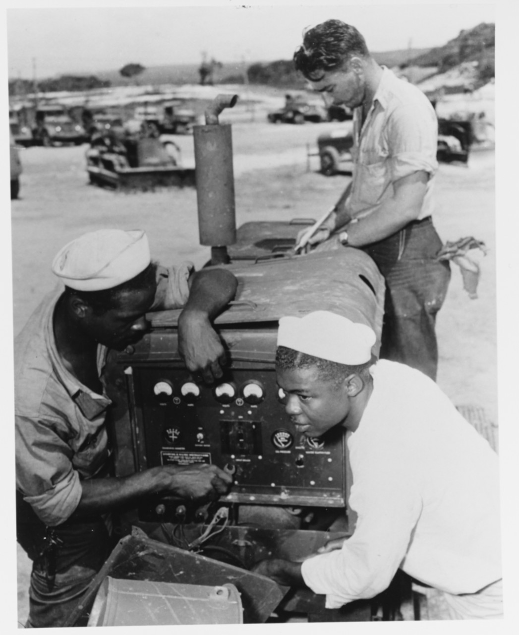 African American Sailors at a Navy Ammunition Dump in the Marianas