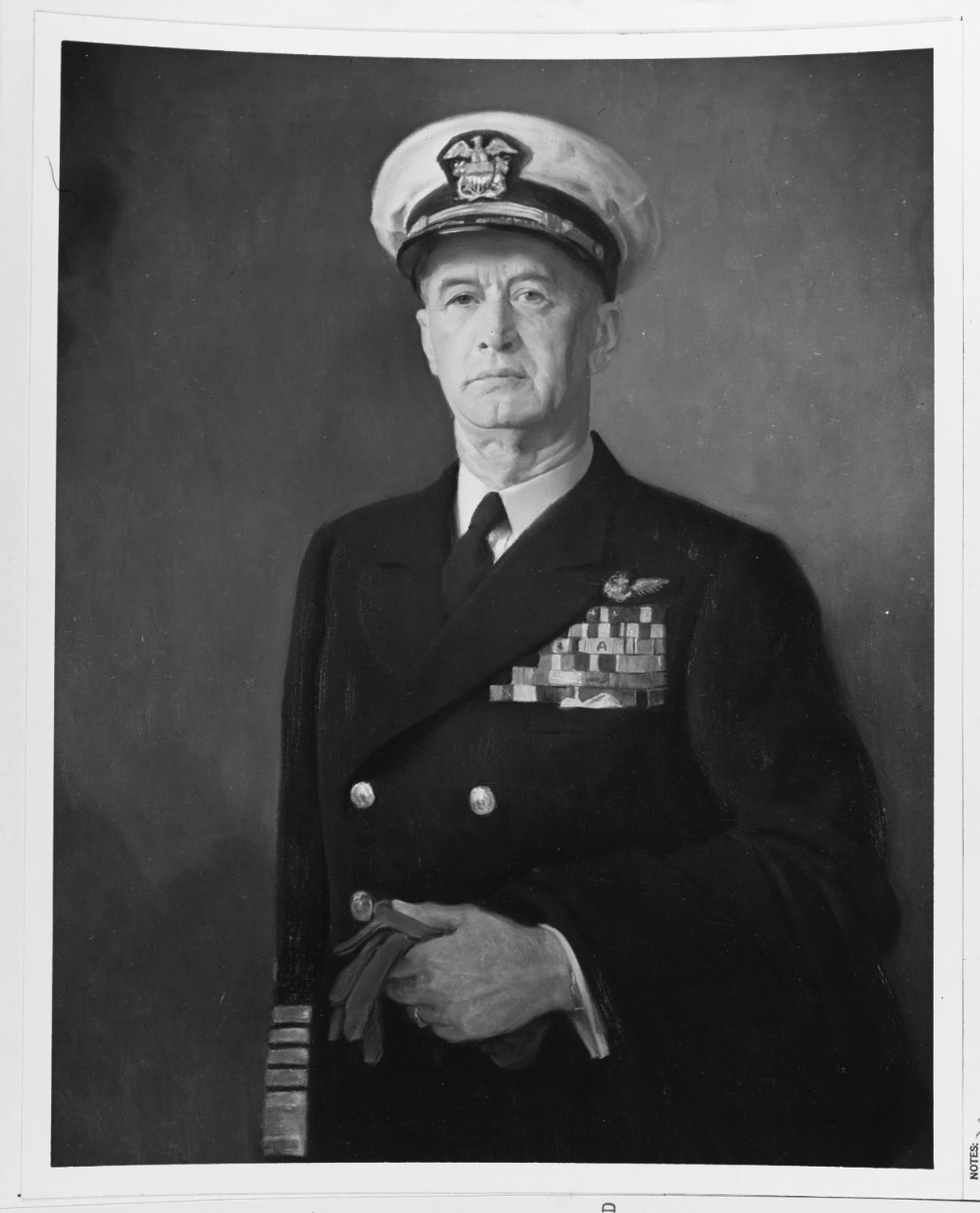 Fleet Admiral Ernest J. King, USN (1878-1956). Photograph of an oil portrait, taken 15 January 1948.