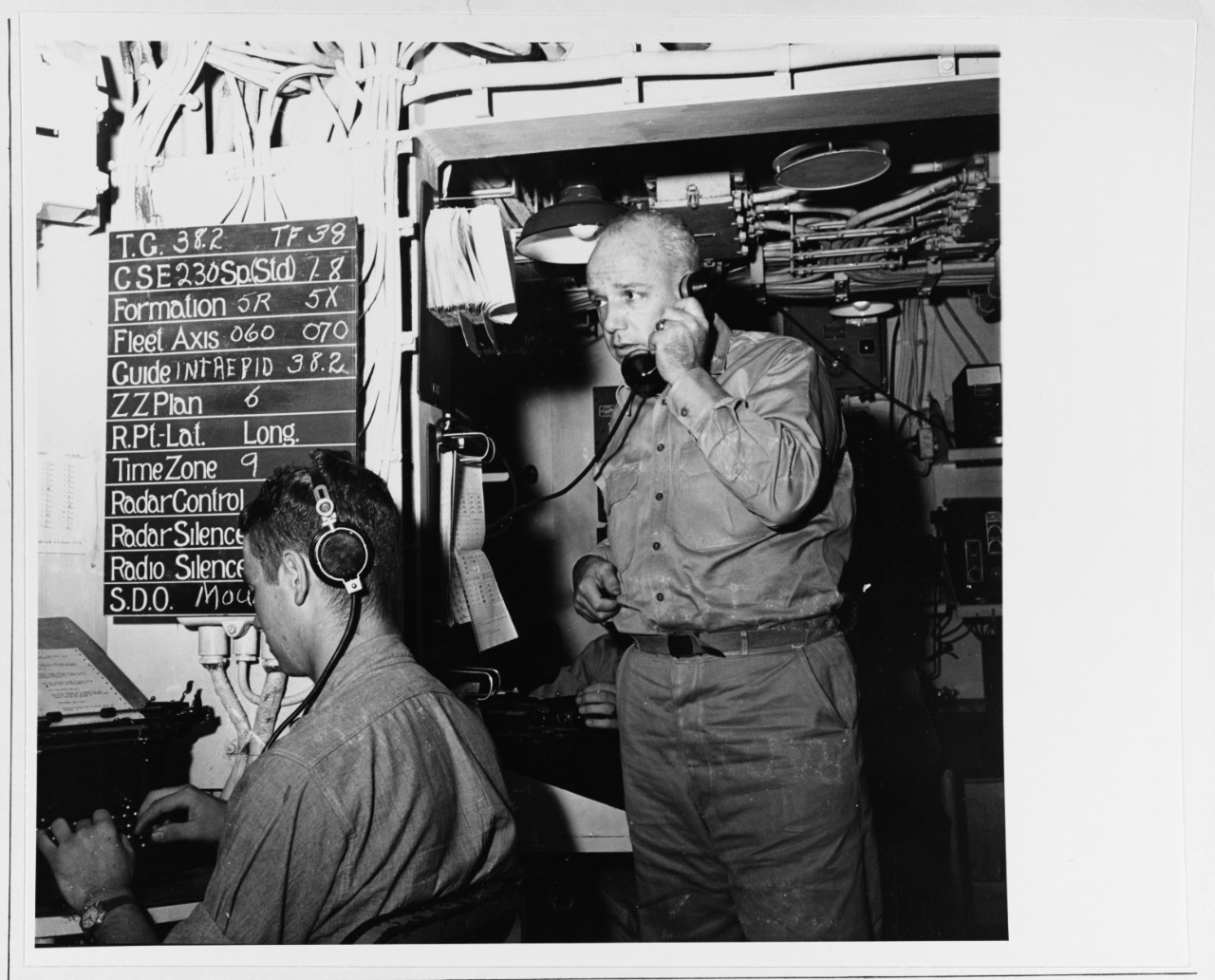 Radio room aboard USS NEW JERSEY (BB-62)