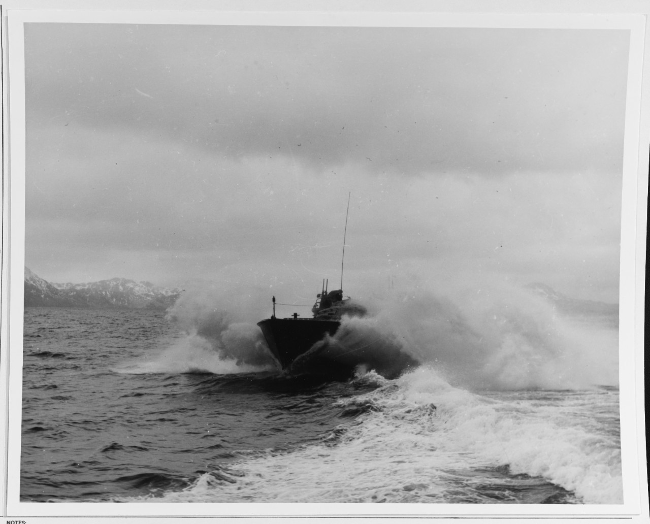 PT boats underway, Attu Island