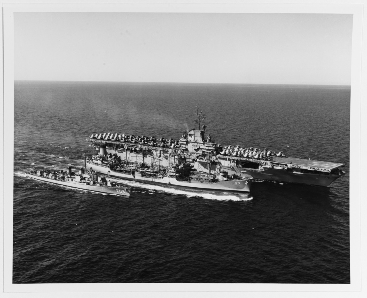 USS ORISKANY (CVA-34), USS ALLAGASH (AO-97), and USS COMPTON (DD-705)