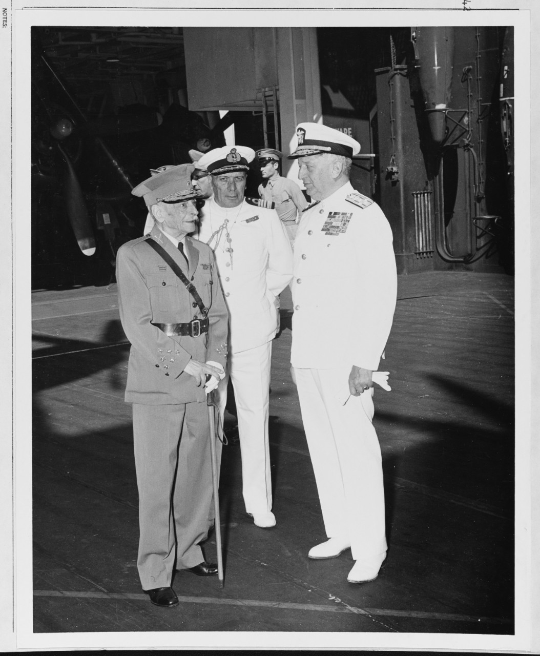 Visitors on board USS FRANKLIN D. ROOSEVELT (CVA-42)