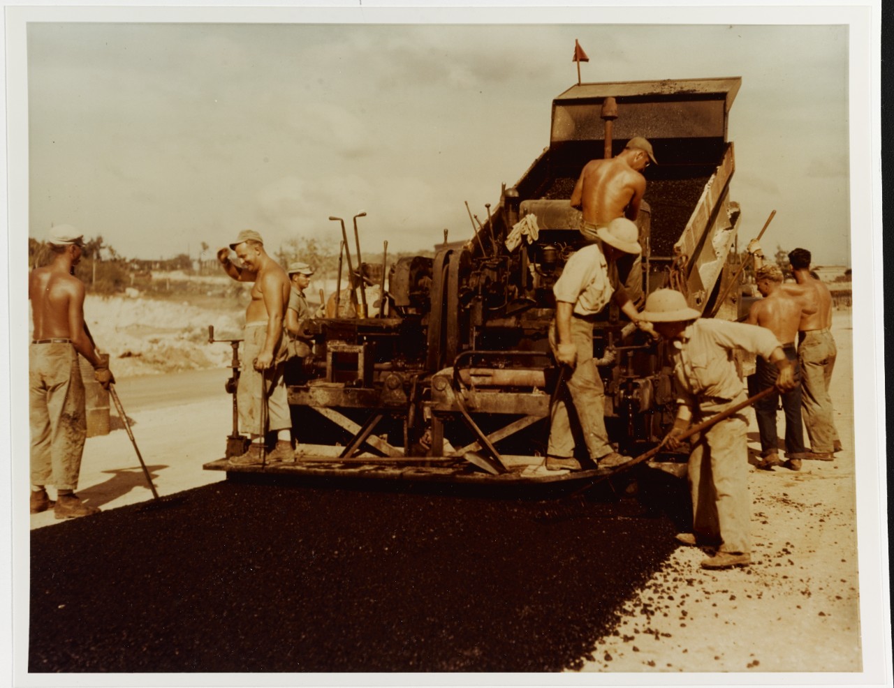 Navy construction Battalion road crew  (" Seabee")