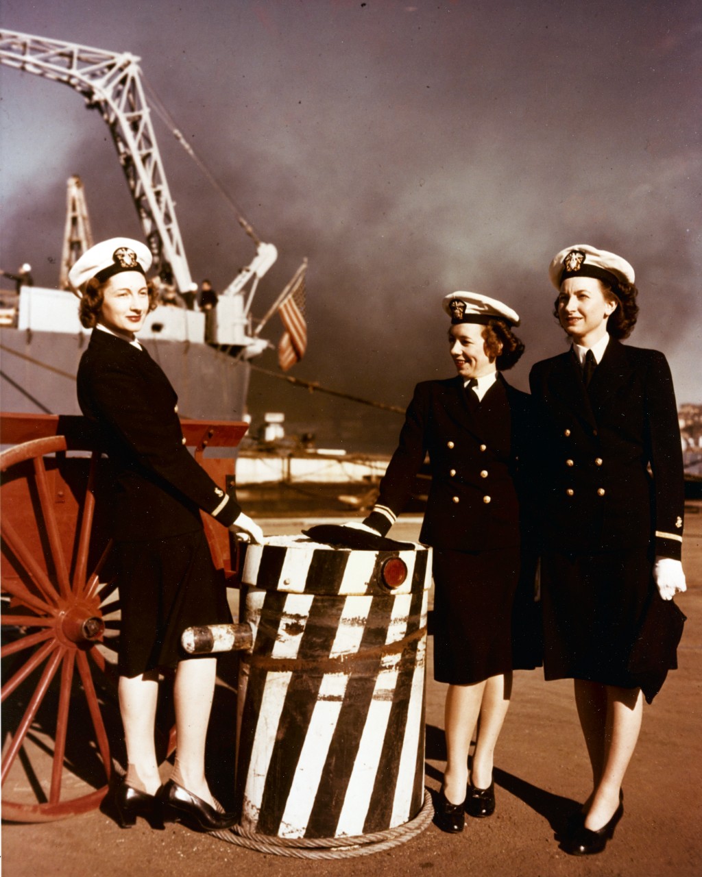 Ensign. Dorothy G. Swallen, LTJG. Bertha Burns and ENS. Dora A. Eggleston