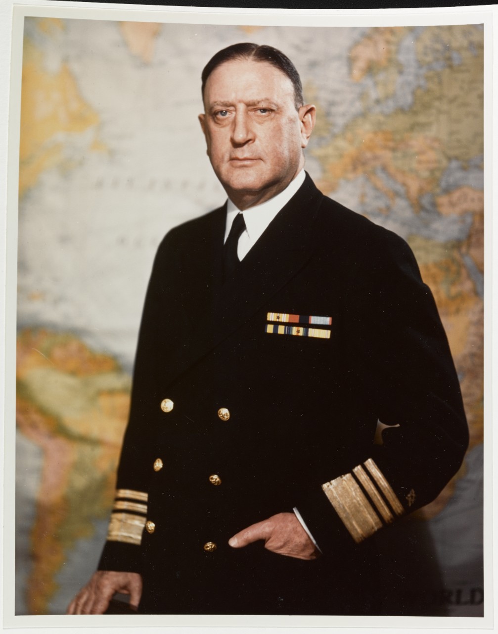 Vice Admiral Ben Moreell, (C.E.C.), USN., Chief of the Bureau of  Yards and Docks, circa mid-1945