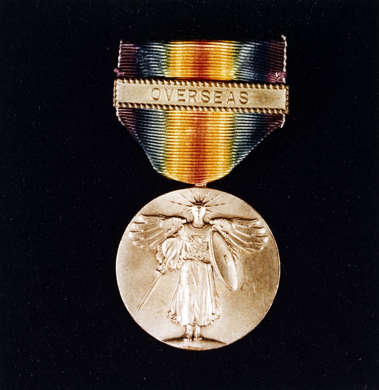 Victory Medal, with Overseas Clasp.