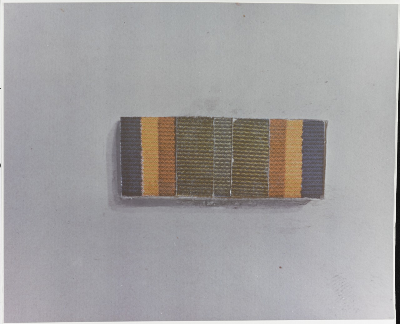 Mockup of service ribbon for the Navy unit commendation award.