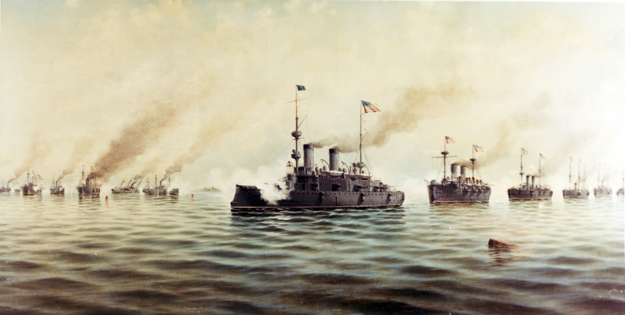 Battle of Manila Bay, Sunday, May 1, 1898
