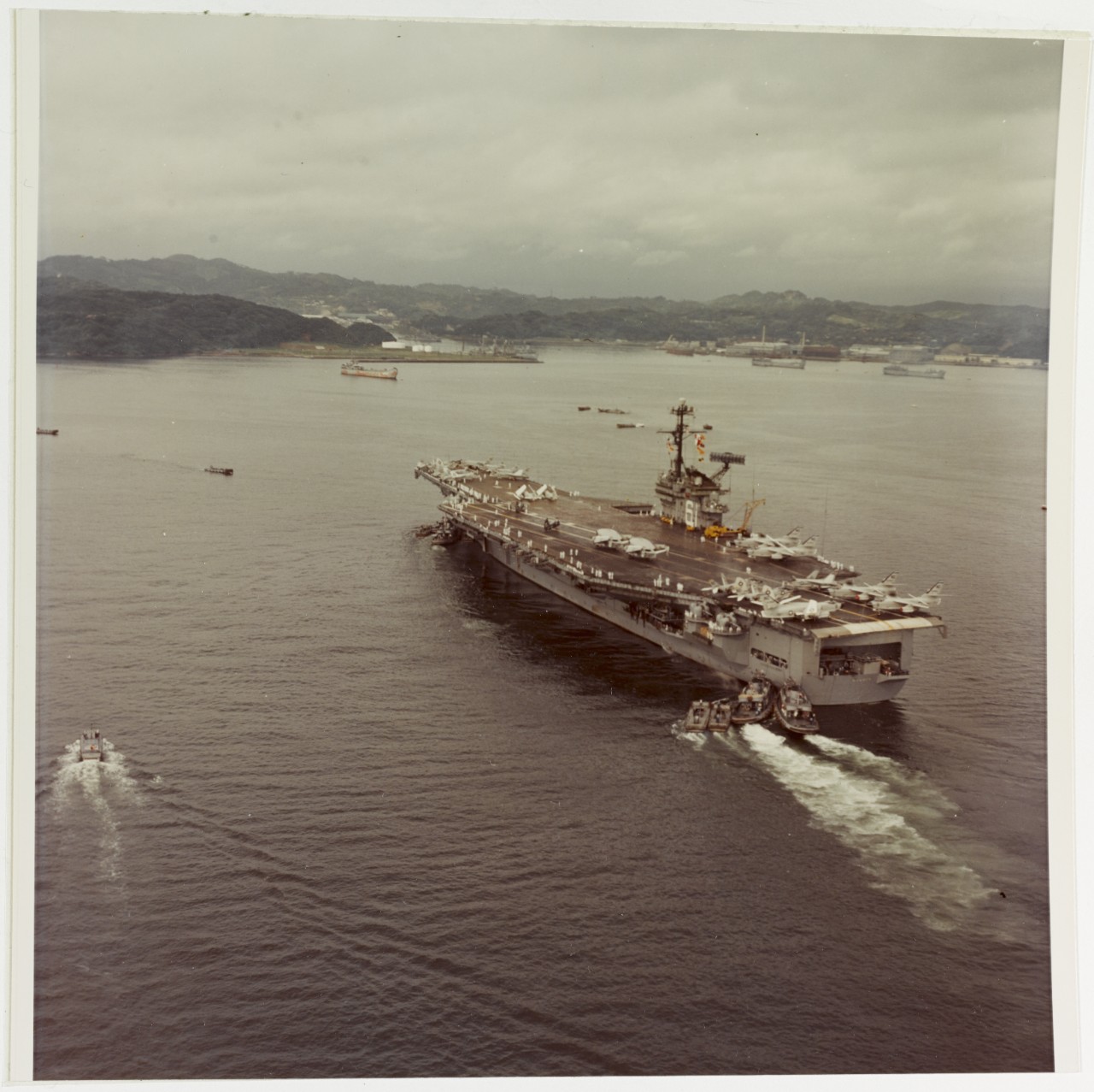 USS RANGER (CVA-61) Entering Yokosuka Harbor and Truman Bay. Also USS YORKTOWN (CVS-10)
