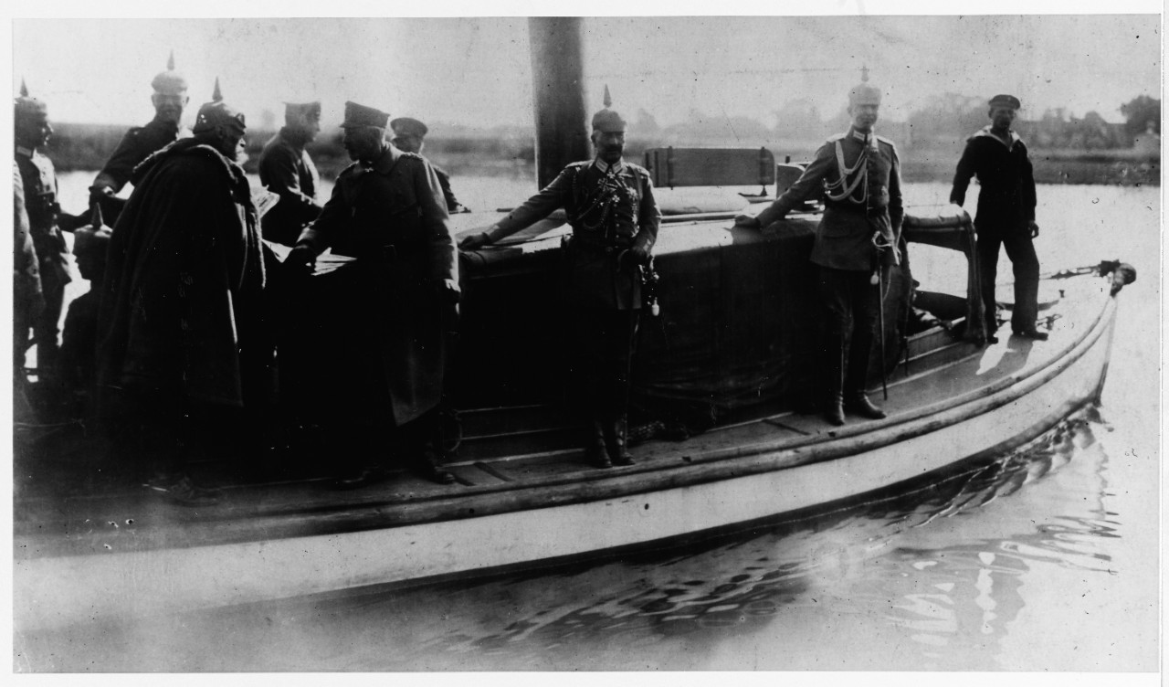 The Kaiser at the Naval Harbor at Kiel